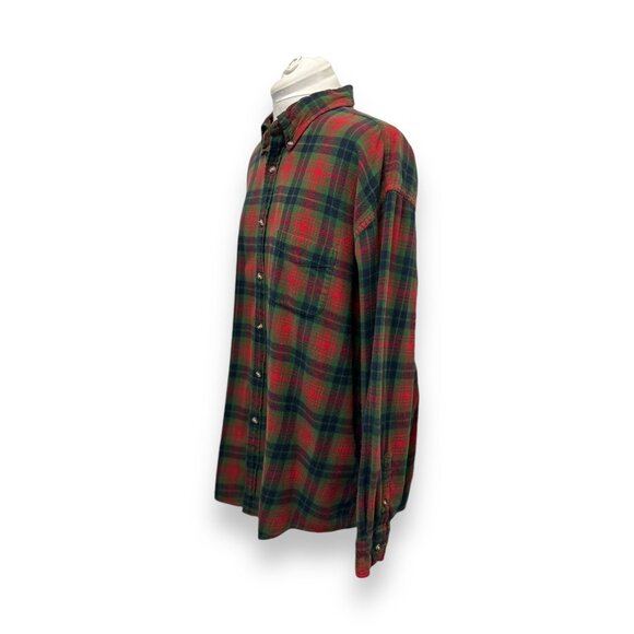 Saddlebred XXL Plaid Button-Down Long-Sleeve Flannel Mens Shirt 100% Cotton - Picture 2 of 8